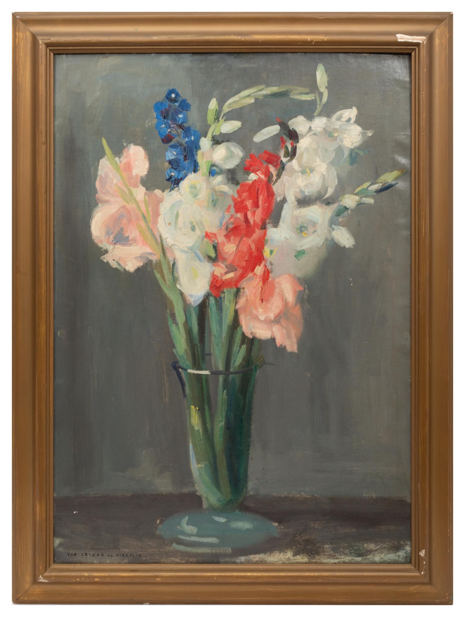 Still Life with Gladioli and Delphinium
