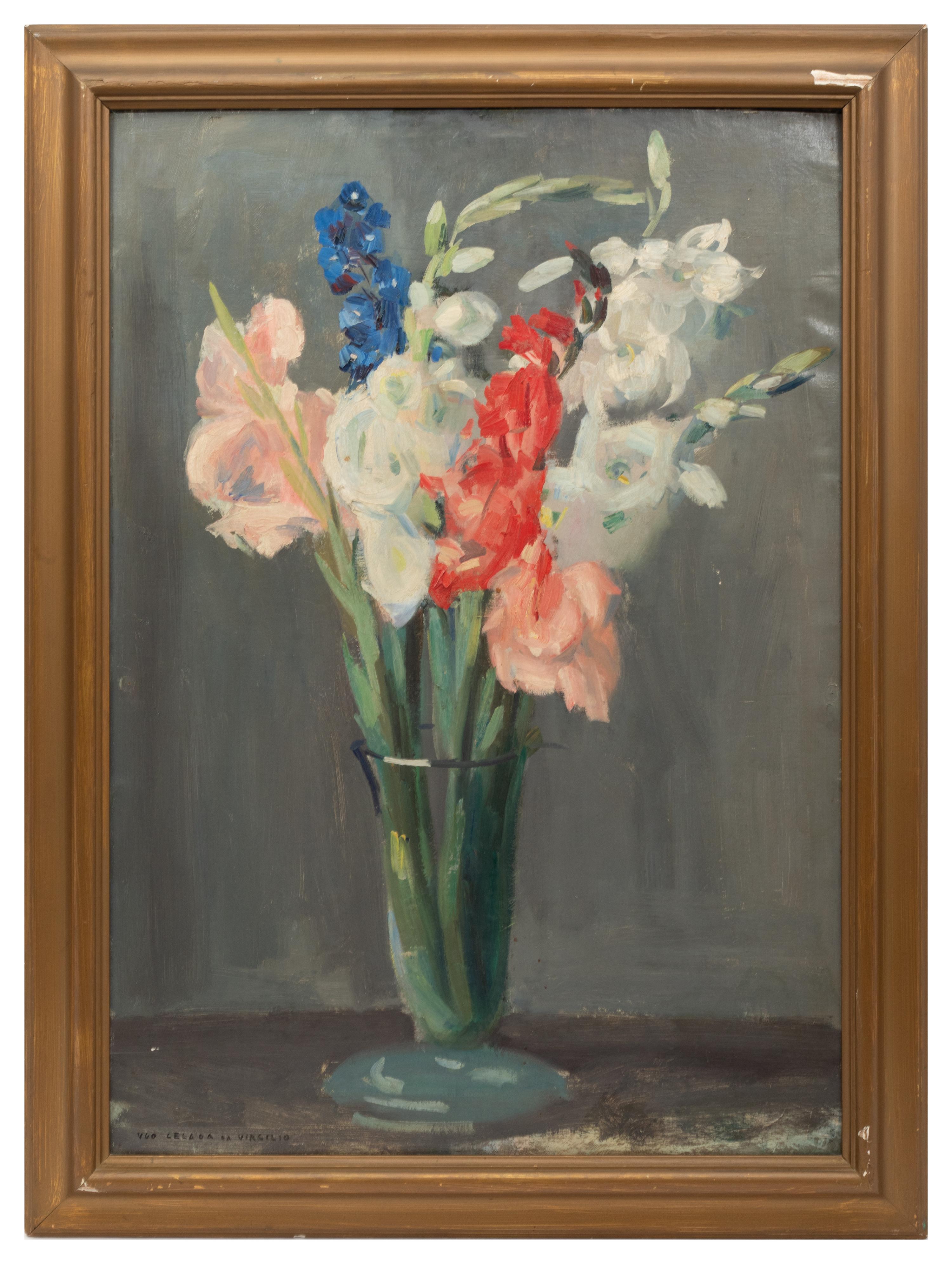 Still Life with Gladioli and Delphinium