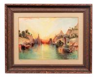 After Thomas Moran (American, 1837-1926) Cityscape with…