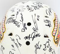 A 2006 Chicago Rush Team Signed Autograph Arena Bowl XX Football Helmet Presented to Mike Ditka Formerly Displayed at Mike Ditka's Restaurant