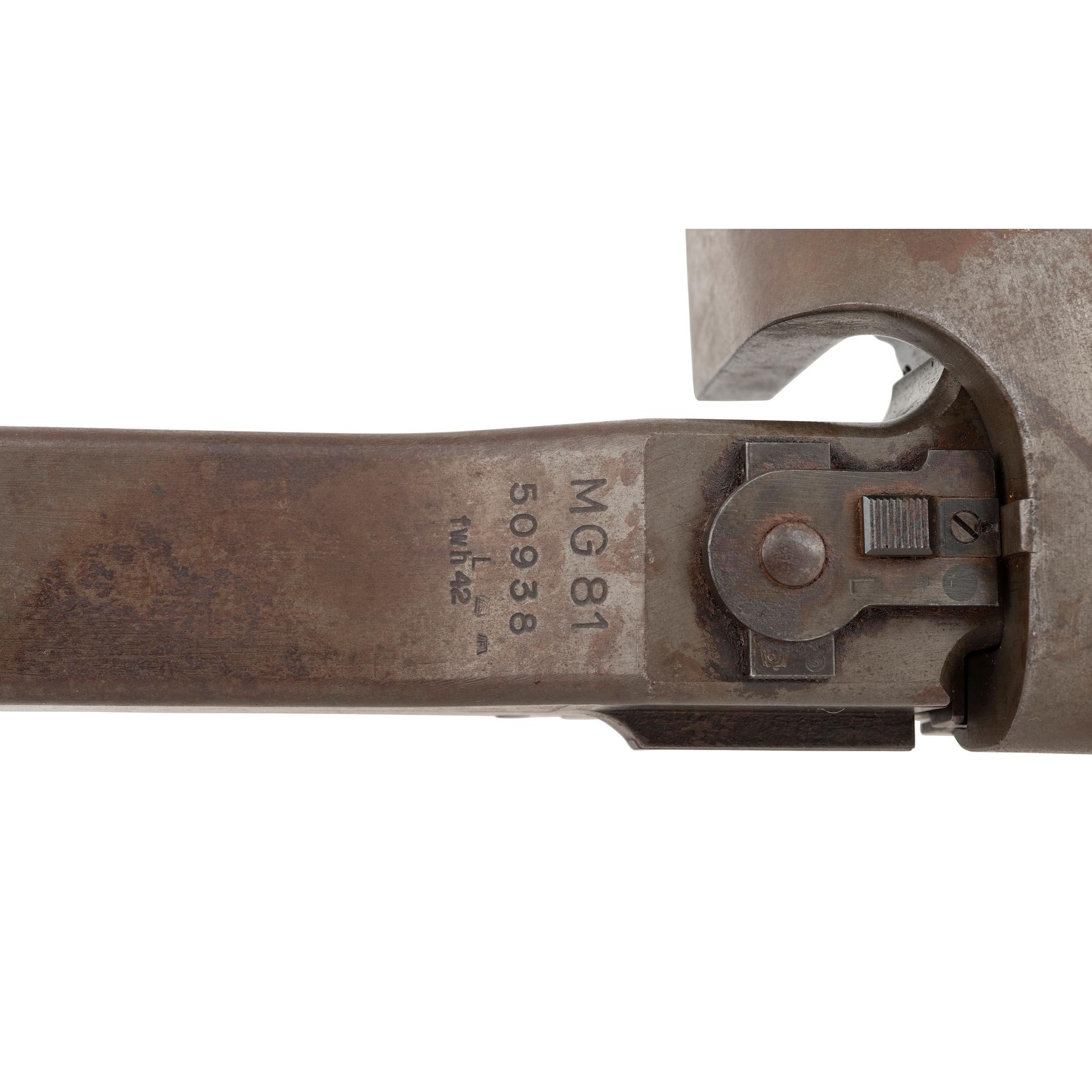 ***Deactivated MG 81 Machinegun Produced by Norddeutsche Maschinfabrik of Berlin with Lagerfugel