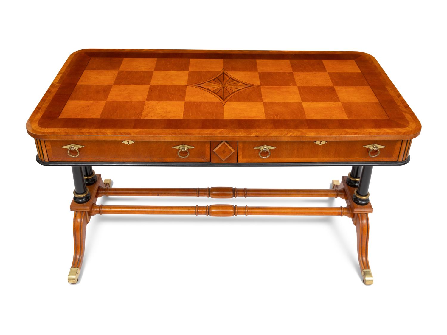 A Regency Style Parquetry Sofa Table