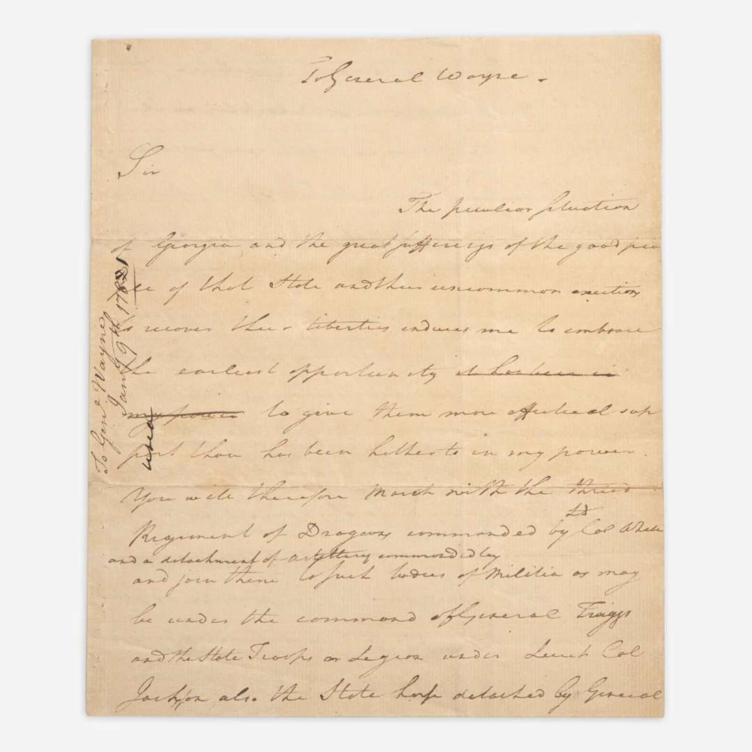 [American Revolution] Greene, Nathanael Autograph Draft Letter, signed