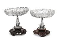A Pair of Chinese Export Silver Tazze