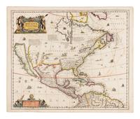 HONDIUS, Henricus (1597-1651) America Septentrionalis . [Amsterdam: Jan Jansson, 1639].