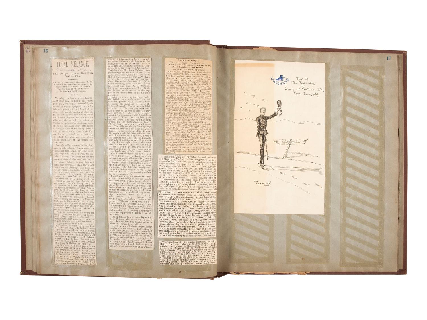 [CIVIL WAR] -- [SPANISH-AMERICAN WAR]. MCCOOK, General Alexander McDowell (1831-1903), BAKER, Lucianna McCook (1864-1923). Scrapbooks, letters, and photographs associated with the McCook family.