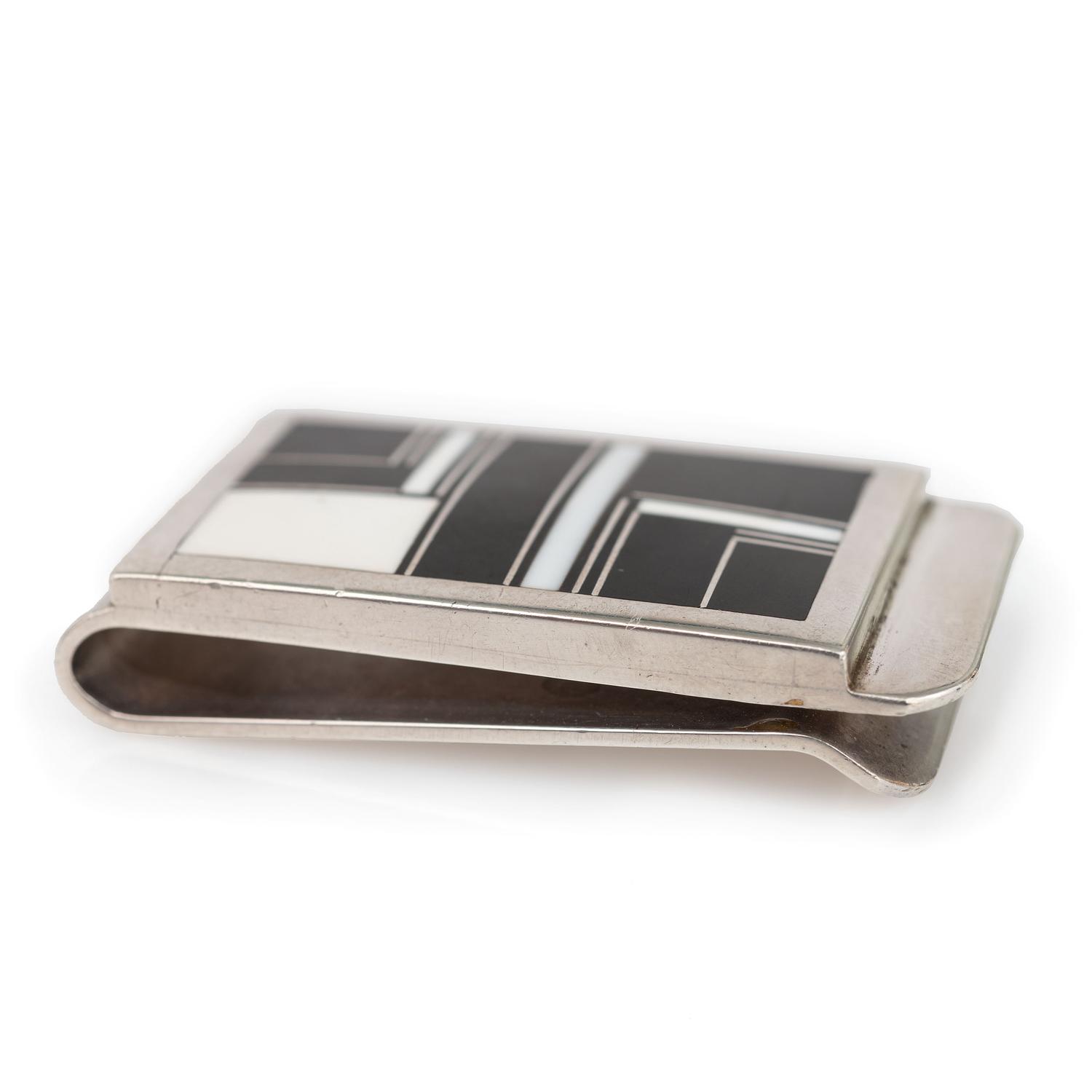 Sterling Silver and Mosaic Inlay Money Clip
