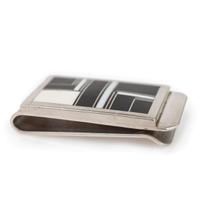 Sterling Silver and Mosaic Inlay Money Clip