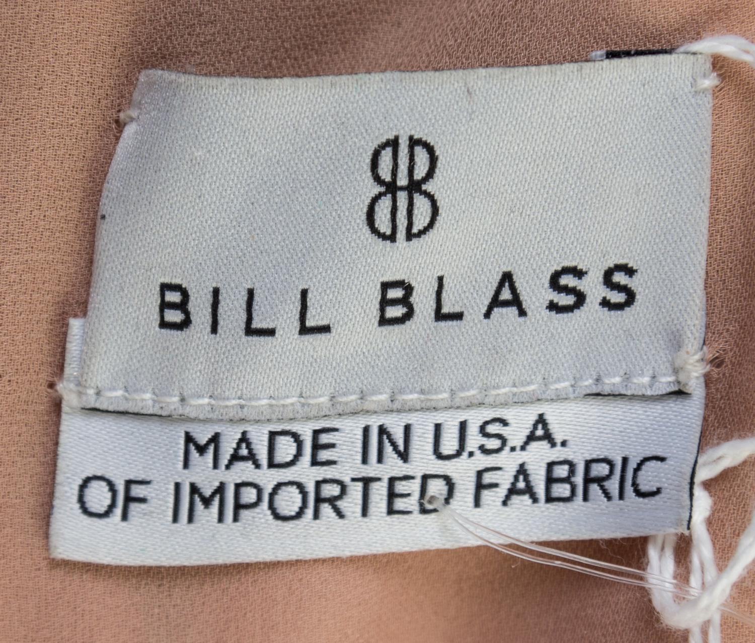 A Bill Blass Ivory and Black Silk Evening Gown, Size 8.