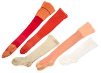 Collection of Twenty One Silk and Cotton Stockings, 19th and Early 20th Century