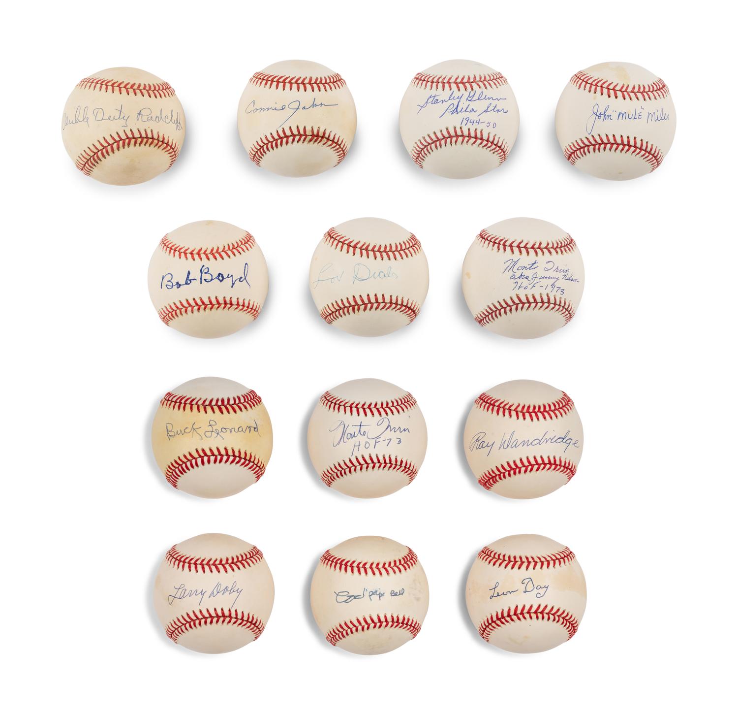 A Group of Negro League Legends Signed Autograph Baseballs