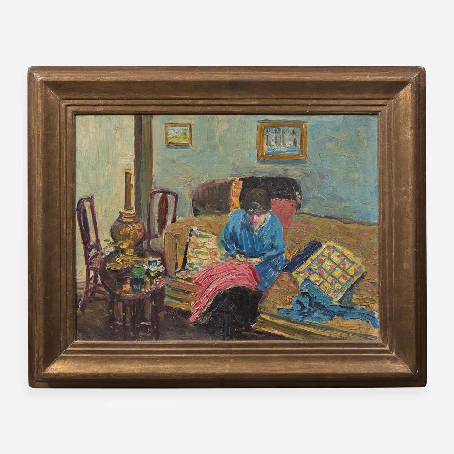Alice Hirsh (American, 1888-1935) Interior with Seated Woman