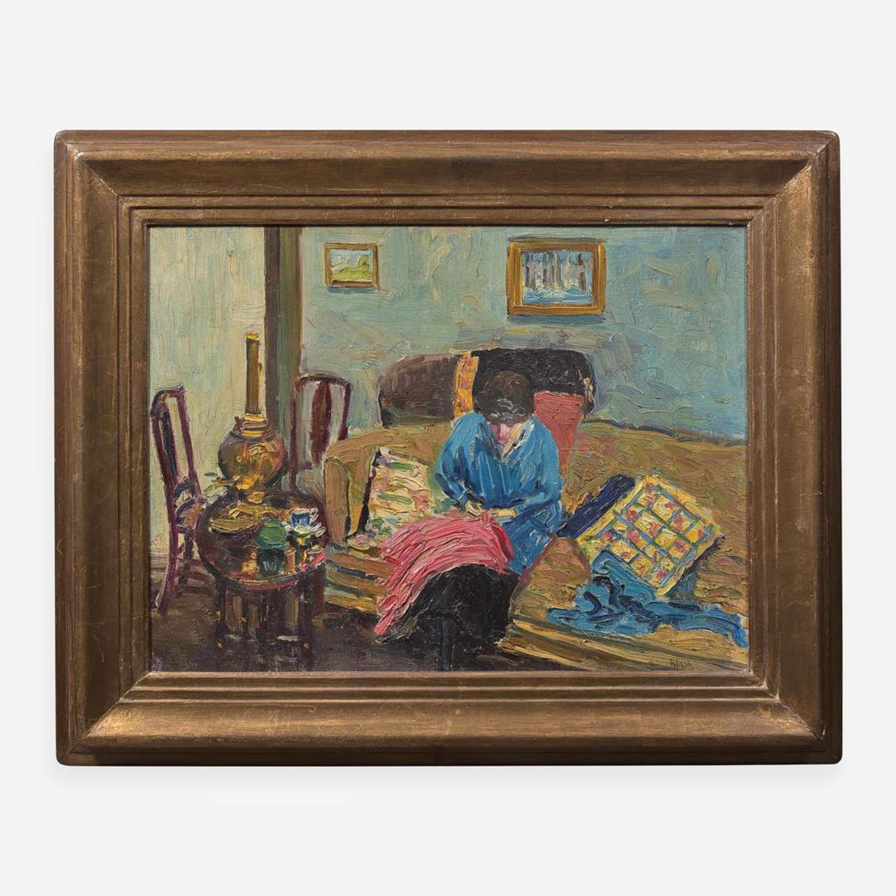 Alice Hirsh (American, 1888-1935) Interior with Seated Woman
