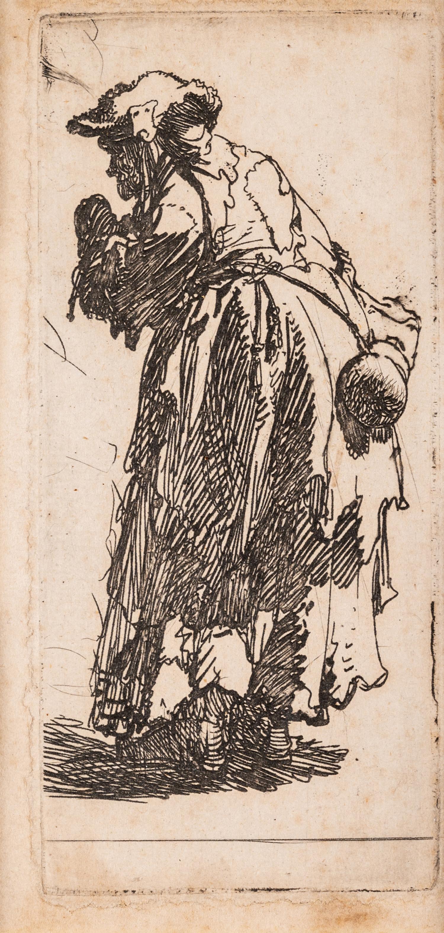 Old Beggar Woman with Gourd