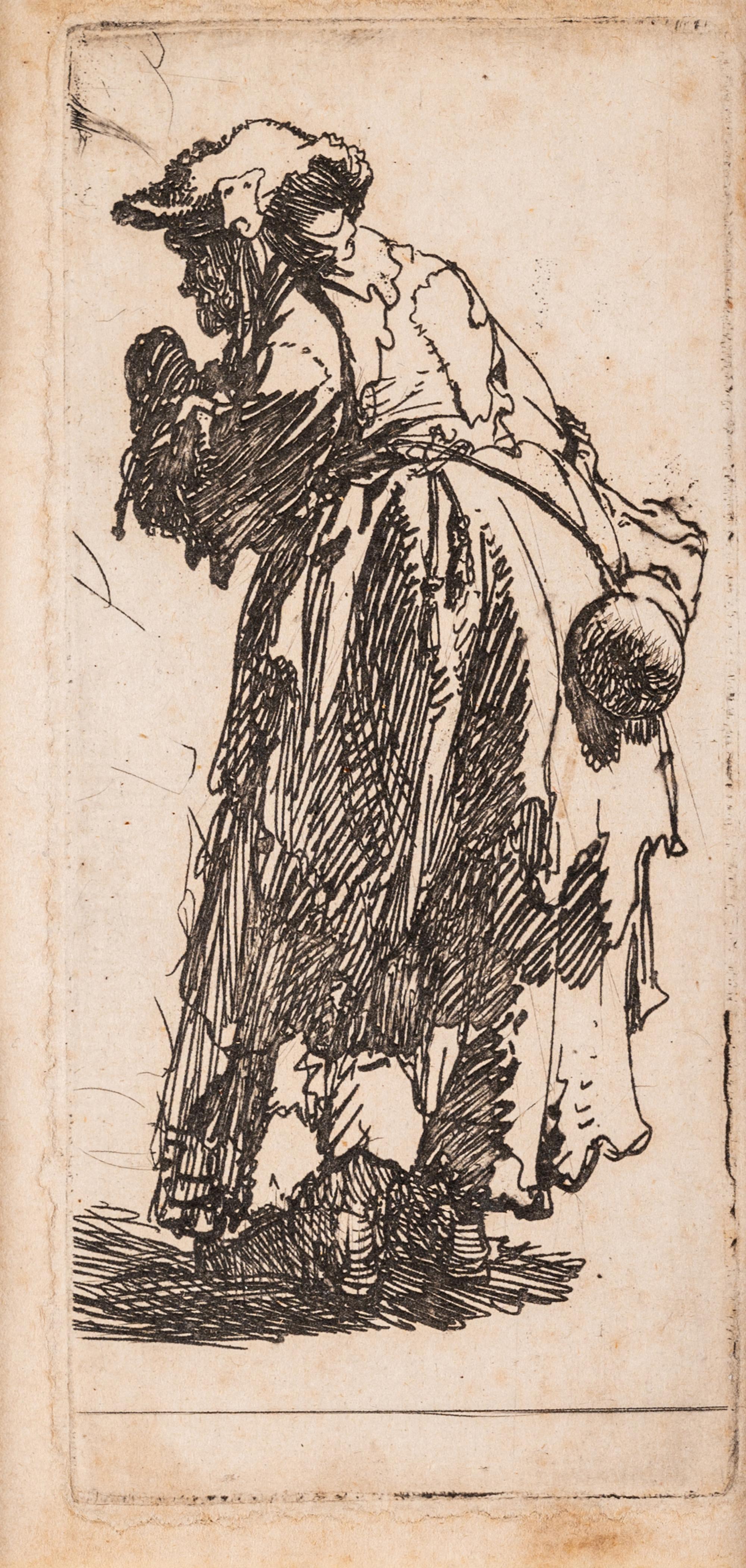 Old Beggar Woman with Gourd