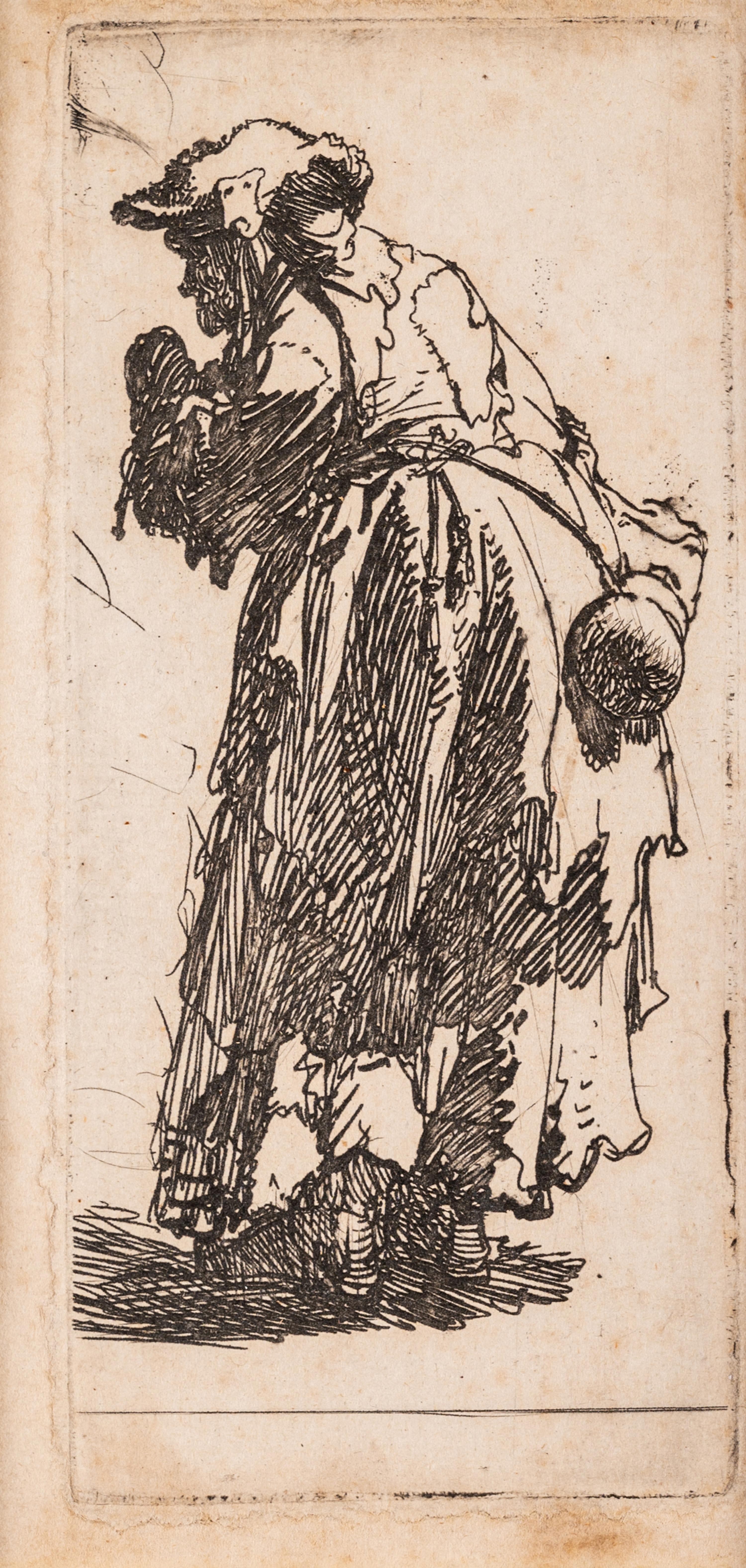 Old Beggar Woman with Gourd