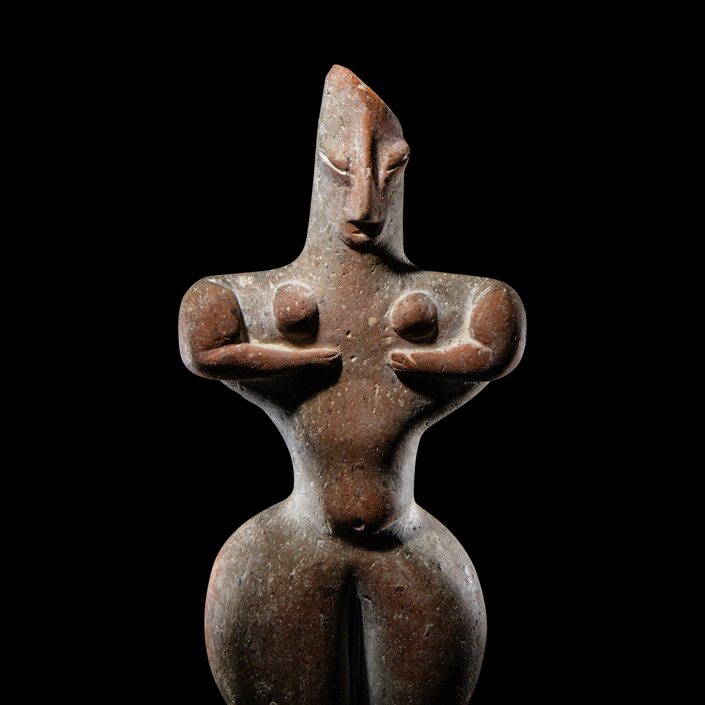 A Greek Terracotta Fertility Figure