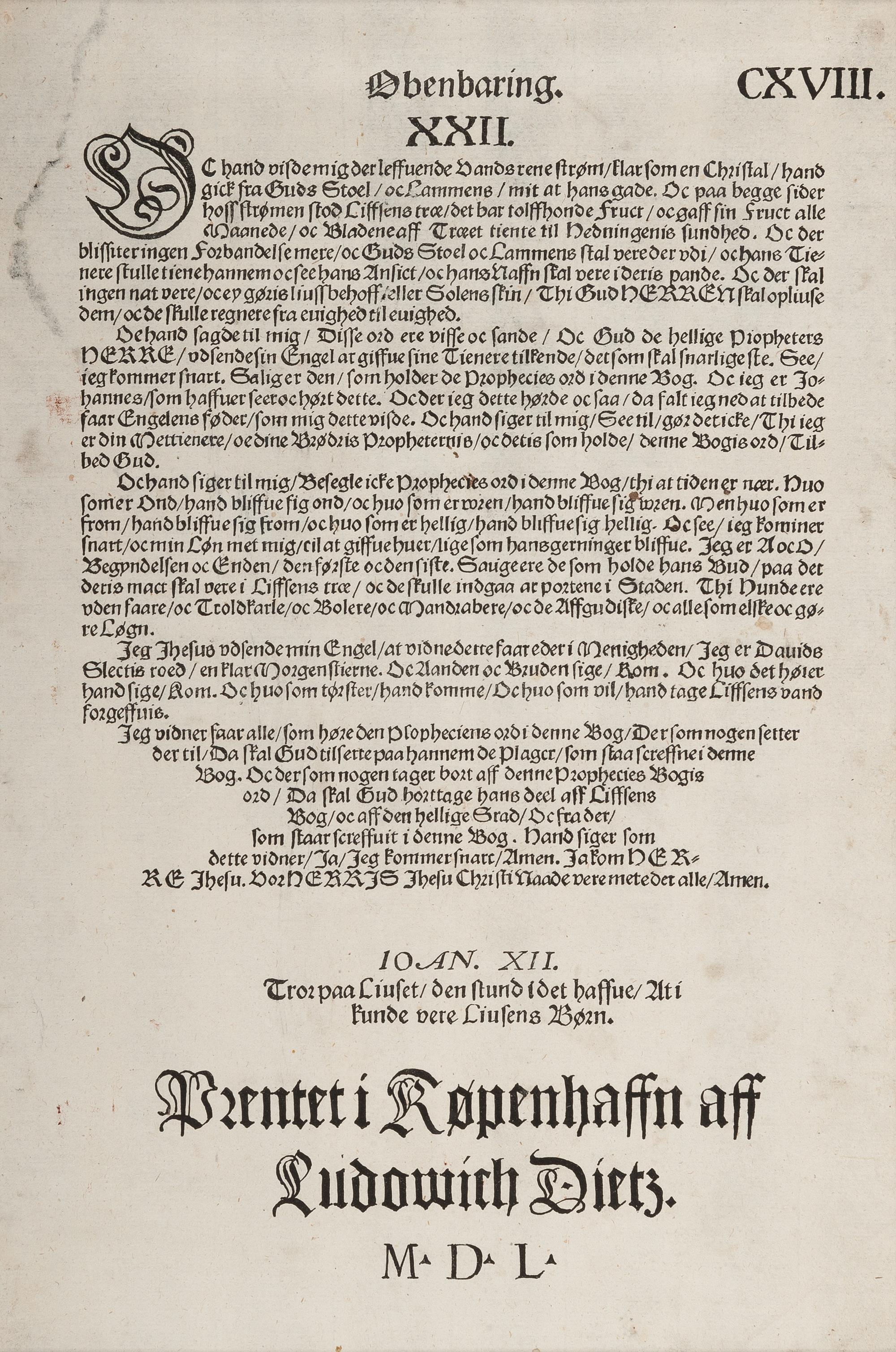 [BIBLE LEAVES - WORLD LANGUAGES]. A group of 5 Bible leaves, comprising: