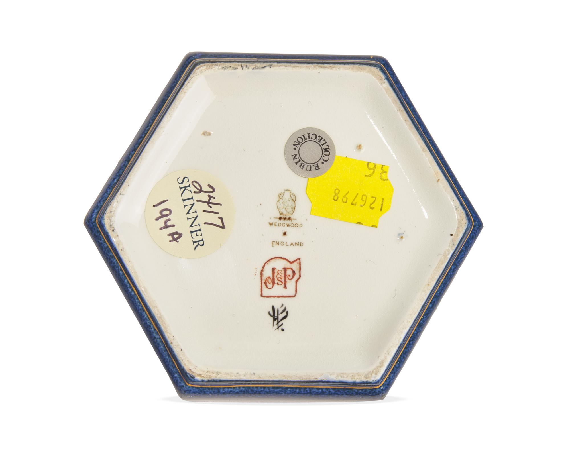 Four Wedgwood Powder Blue Parcel-Gilt Trinket Boxes