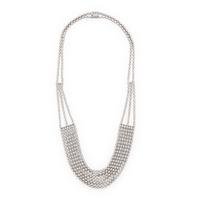 White Gold and Diamond Swag Necklace