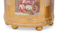 A Pair of English Porcelain Bough Pots and Covers