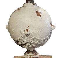 A Set of Three Frank Lloyd Wright Terra Cotta Decorative Balusters from the Robert Roloson Rowhouses 9" W x 9" D x 17" H — United States, Circa 1894