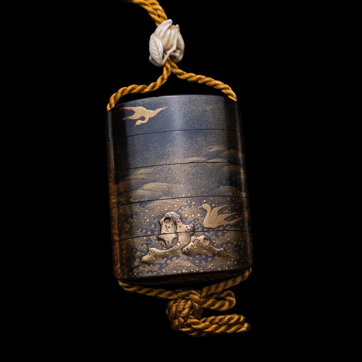 Three Japanese Inro, Edo Period 日本江戶時代 印籠三件