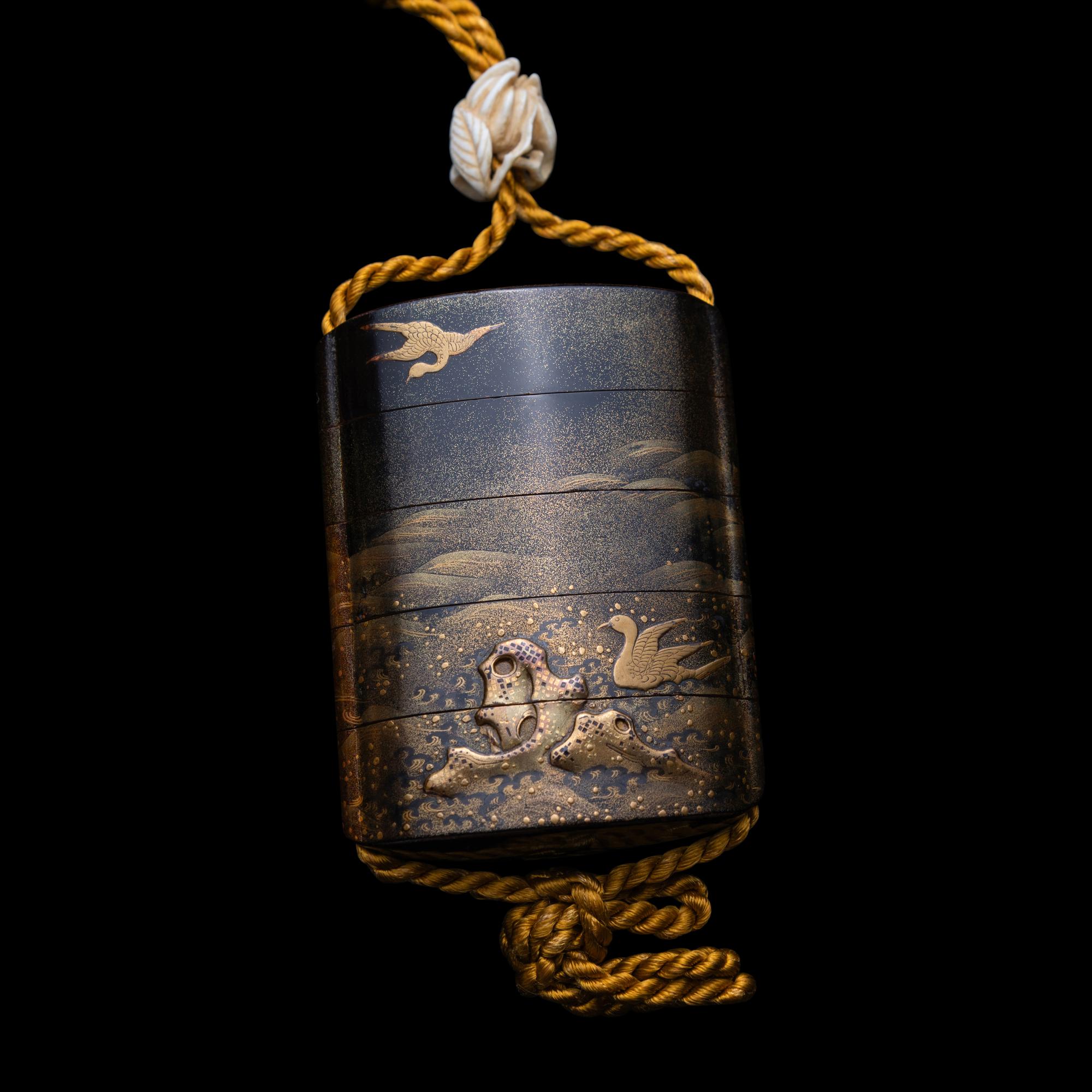 Three Japanese Inro, Edo Period 日本江戶時代 印籠三件