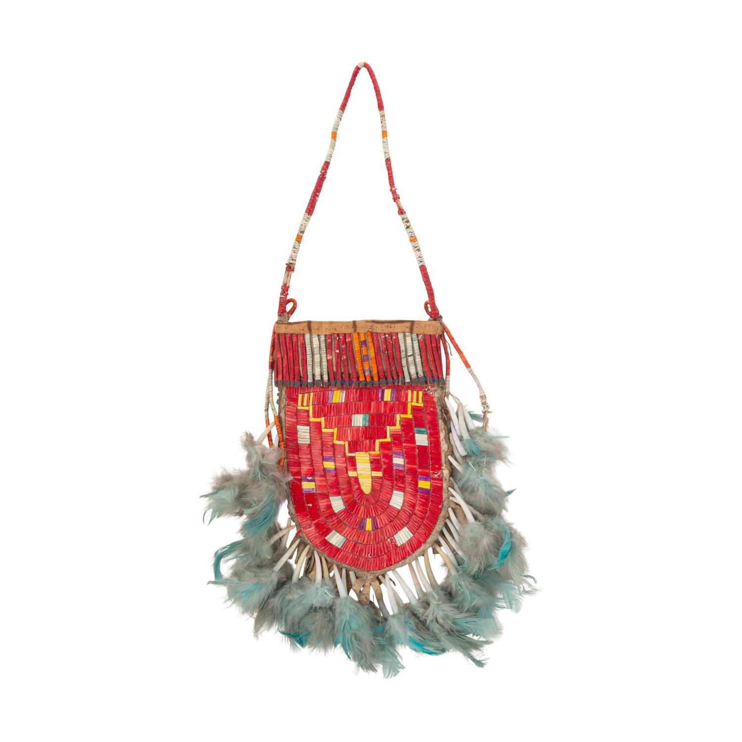 Eastern Sioux Elk Dreamer Quilled Bag