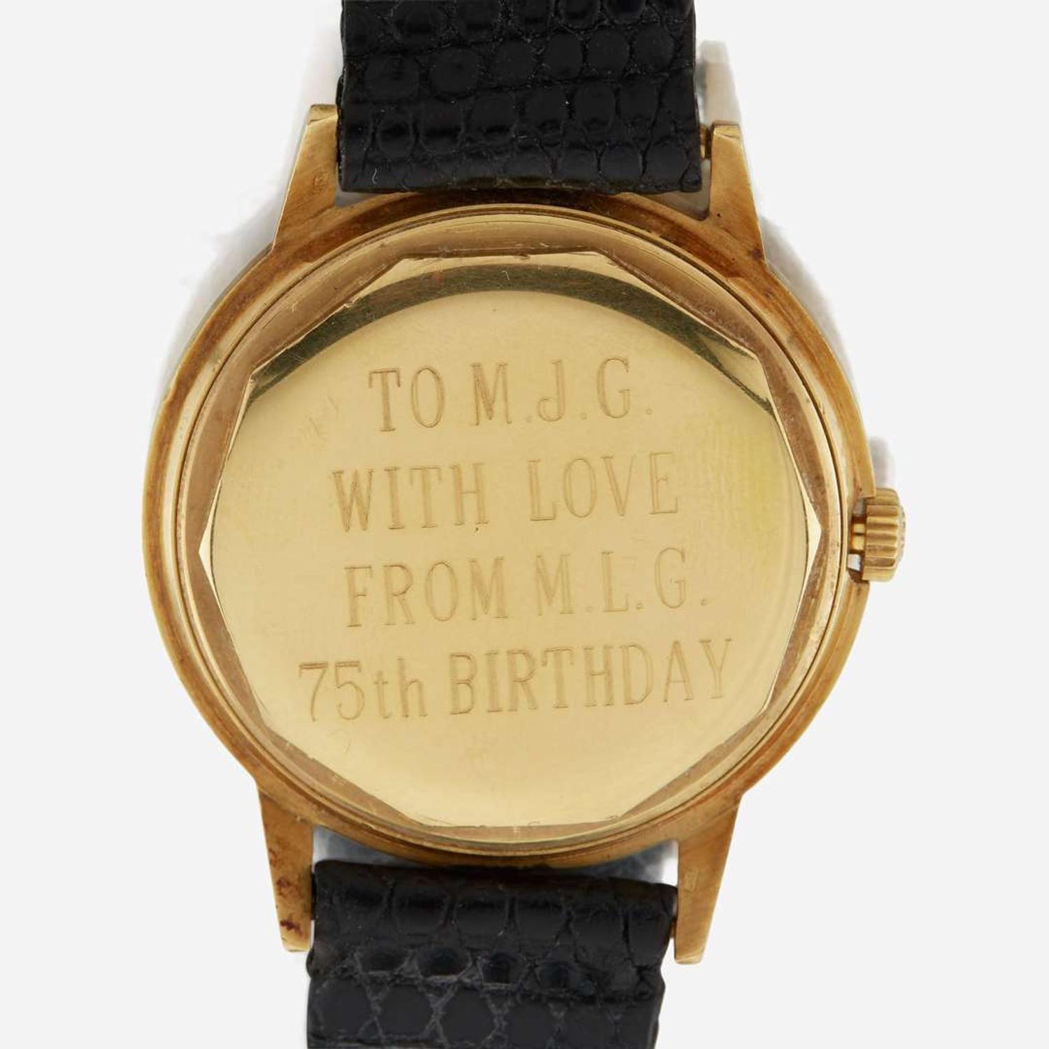 A gentlemen's self-winding gold dress watch, Patek Philippe Hausmann & Co, Ref. 3542