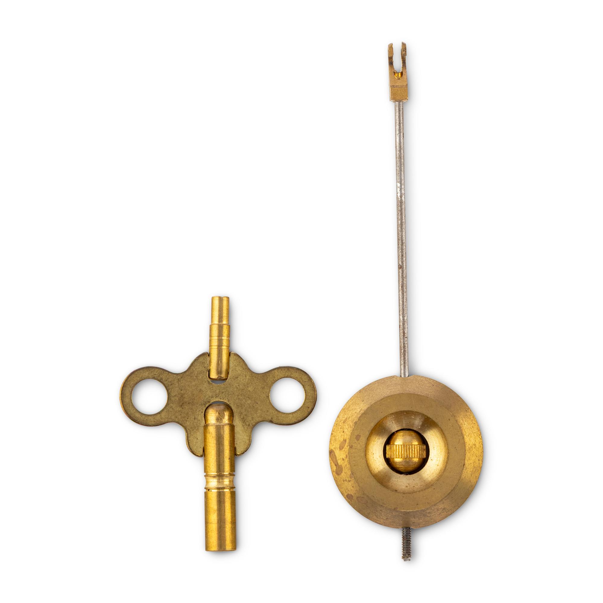 A French Patinated and Parcel Gilt Bronze Cathedral-Form Clock