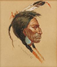 Olaf Wieghorst 5 1/2 x 4 1/2 inches — (Danish/American, 1899-1988)