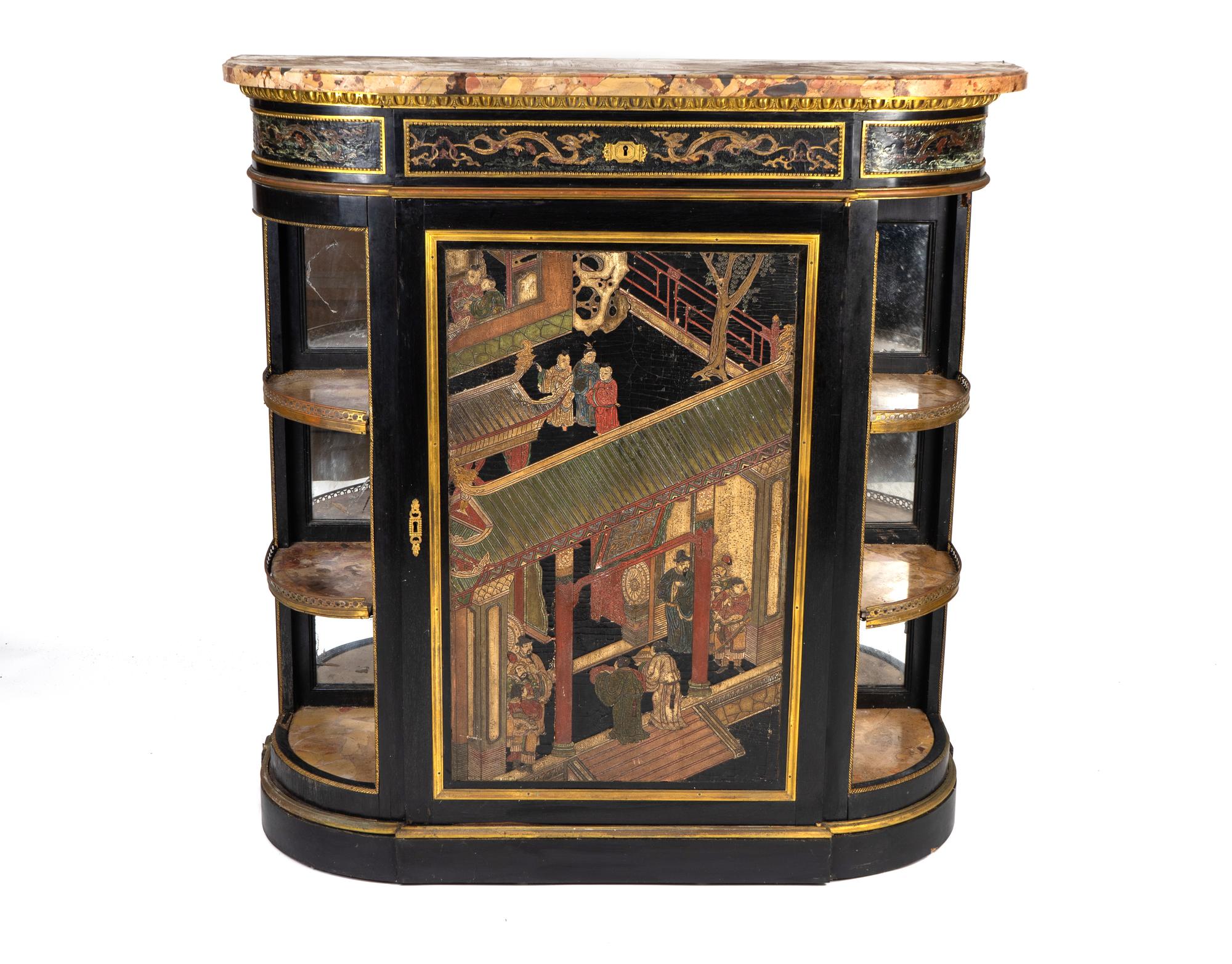 A Louis XVI Style Gilt-Bronze-Mounted Coromandel Lacquer Mueble d'Apui — LATE 19TH CENTURY