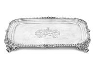 A George III Silver Armorial Tray