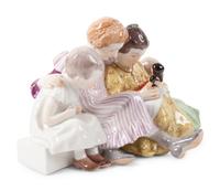 A Meissen Porcelain Figural Group of Four Children, by Konrad Hentschel