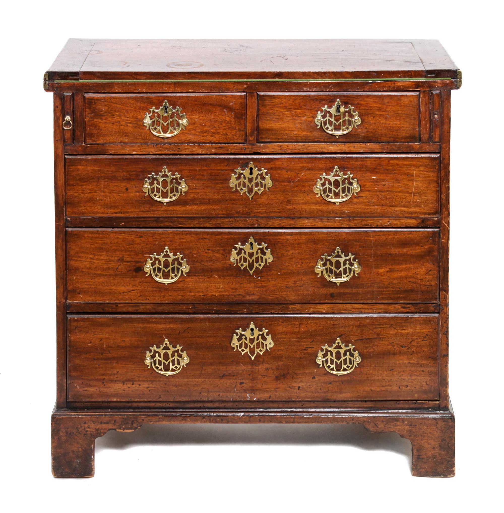 A George III Mahogany Bachelors Chest Height 32 x width 31 1/4 x depth 15 1/8 inches