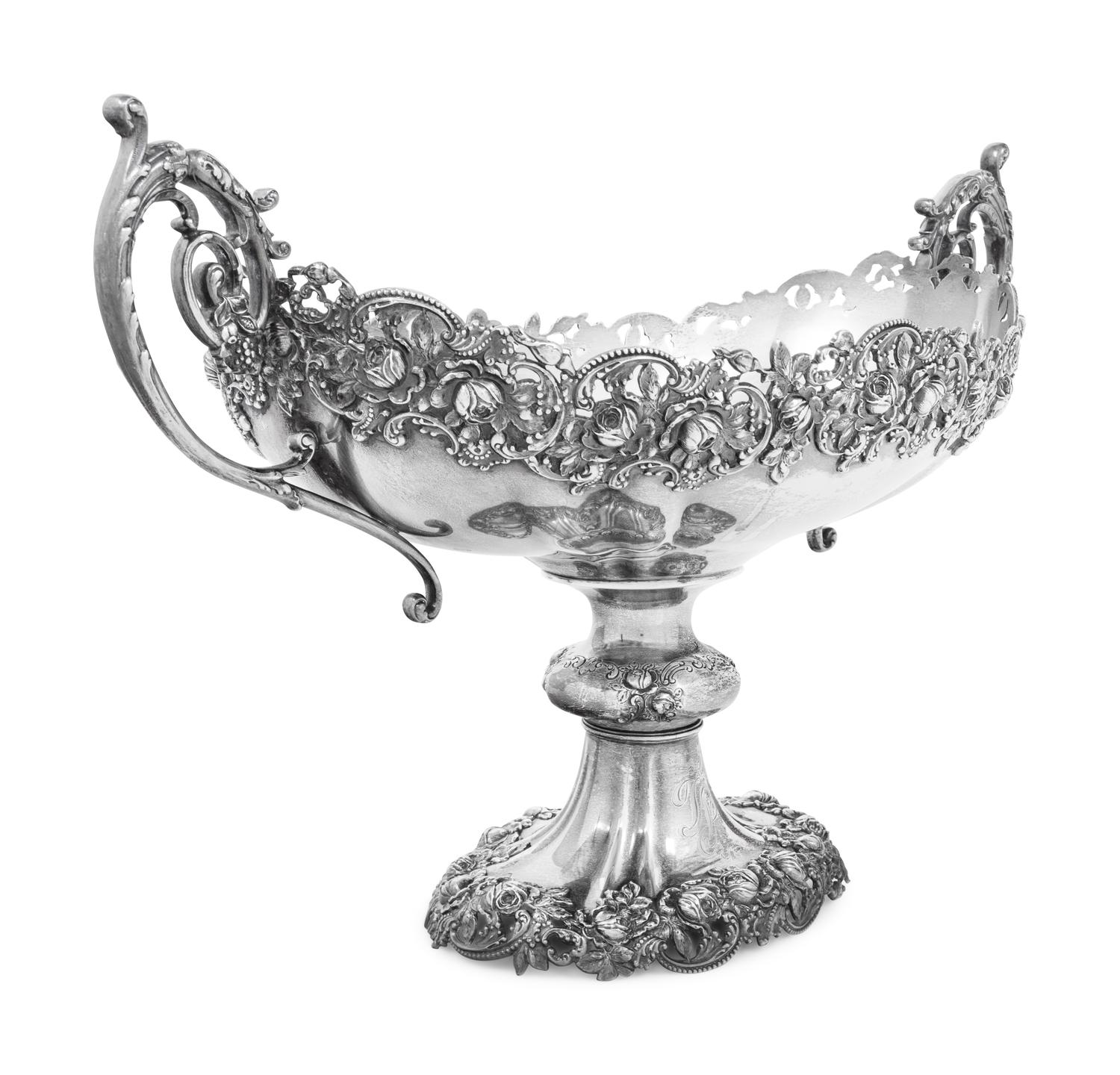 A Large Silver Centerpiece Bowl