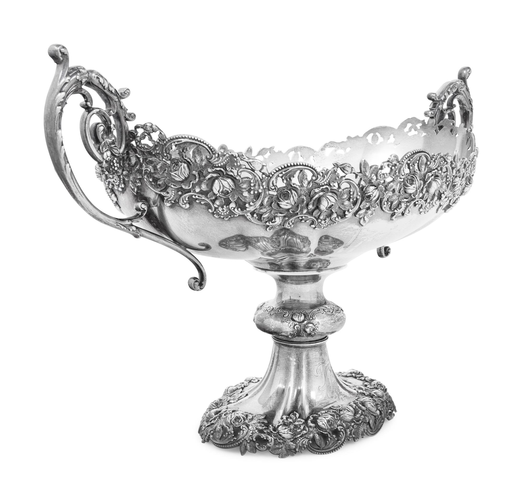 A Large Silver Centerpiece Bowl