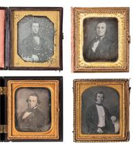 [EARLY PHOTOGRAPHY]. 23 sixth plate daguerreotypes of men sporting facial hair.