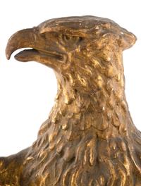 A Carved Gilt Pine Eagle Newel Post Final