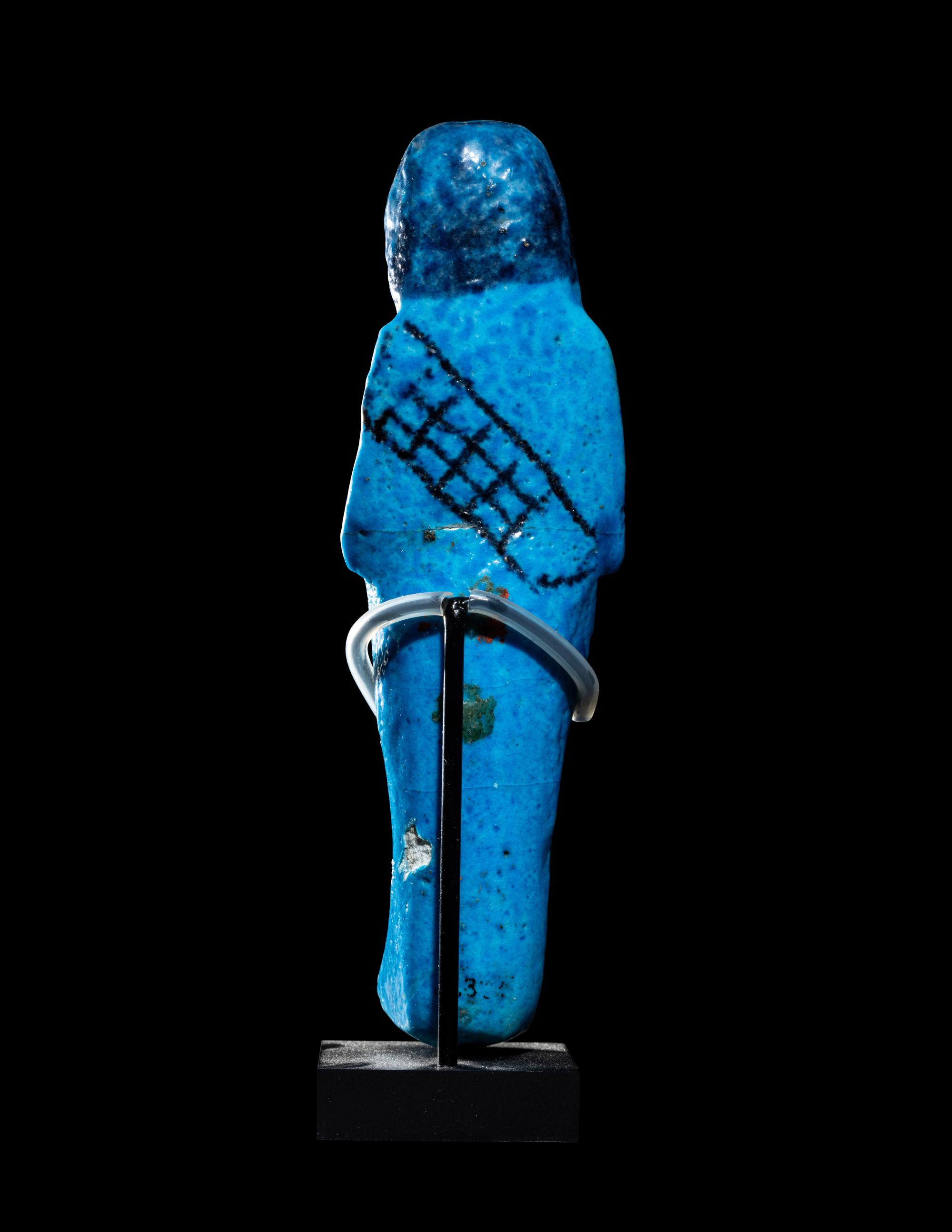 An Egyptian Blue Faience Ushabti for Nakht-S(U)-Pa-Hem-Netjer-Tepy