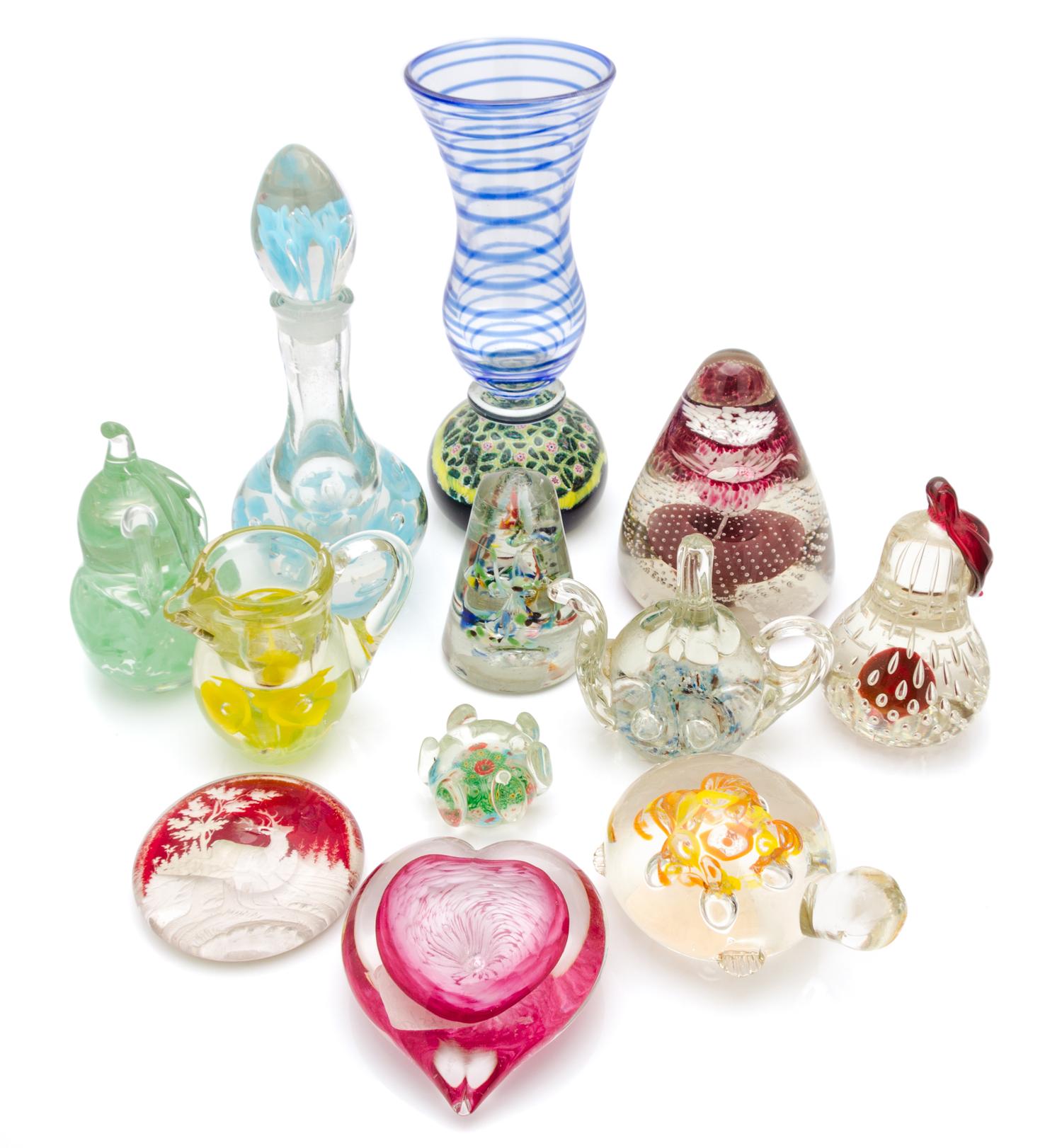 A Collection of Paperweights and Related Objects