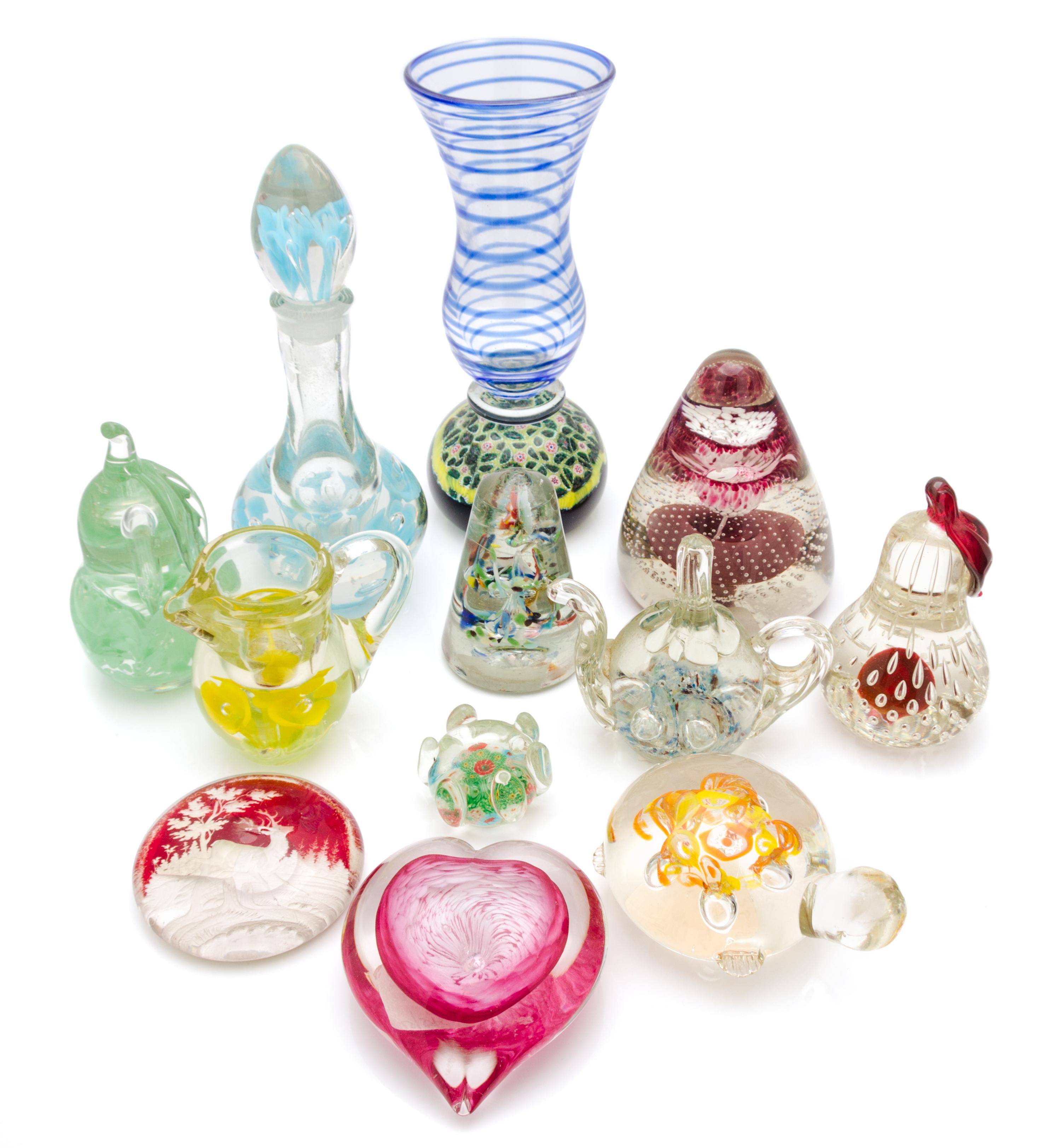 A Collection of Paperweights and Related Objects