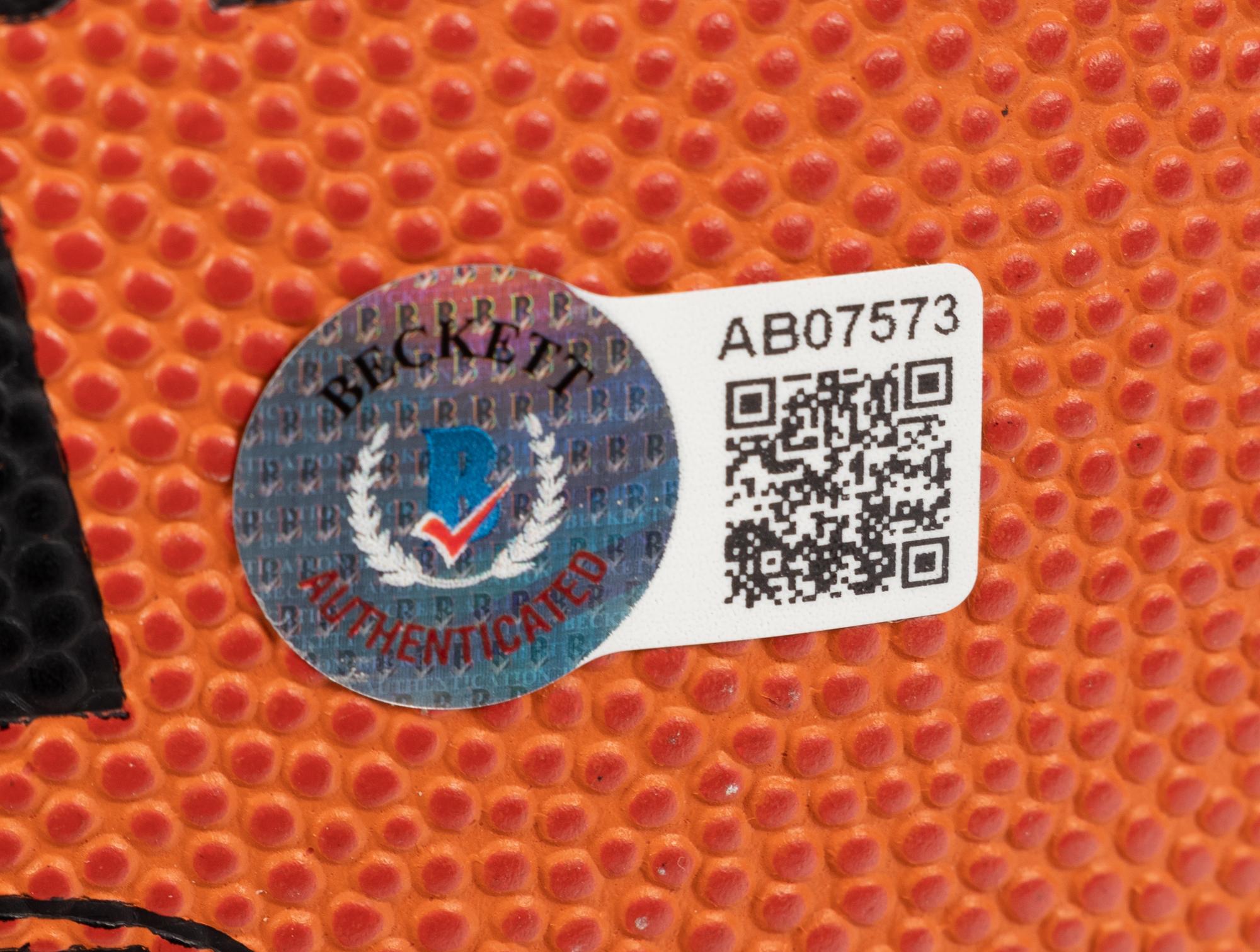 A Wilt Chamberlain Signed Autograph Basketball (Beckett Authentication Services BAS Certified),