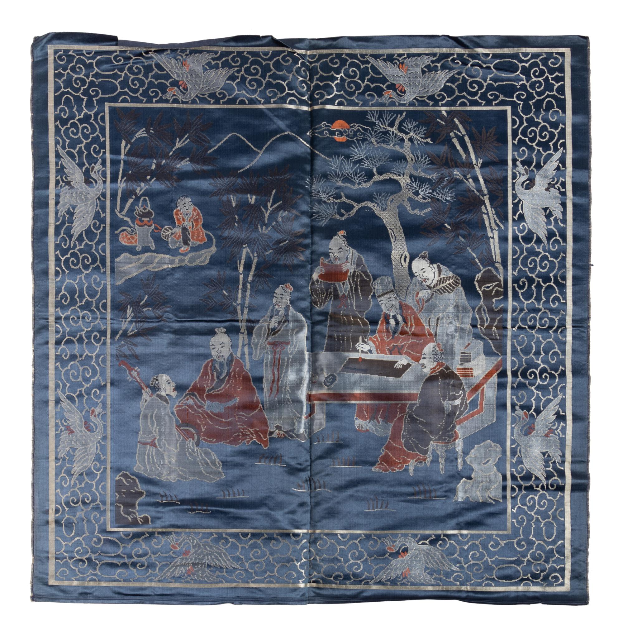 Twenty Five Chinese Embroidered Silk Panels