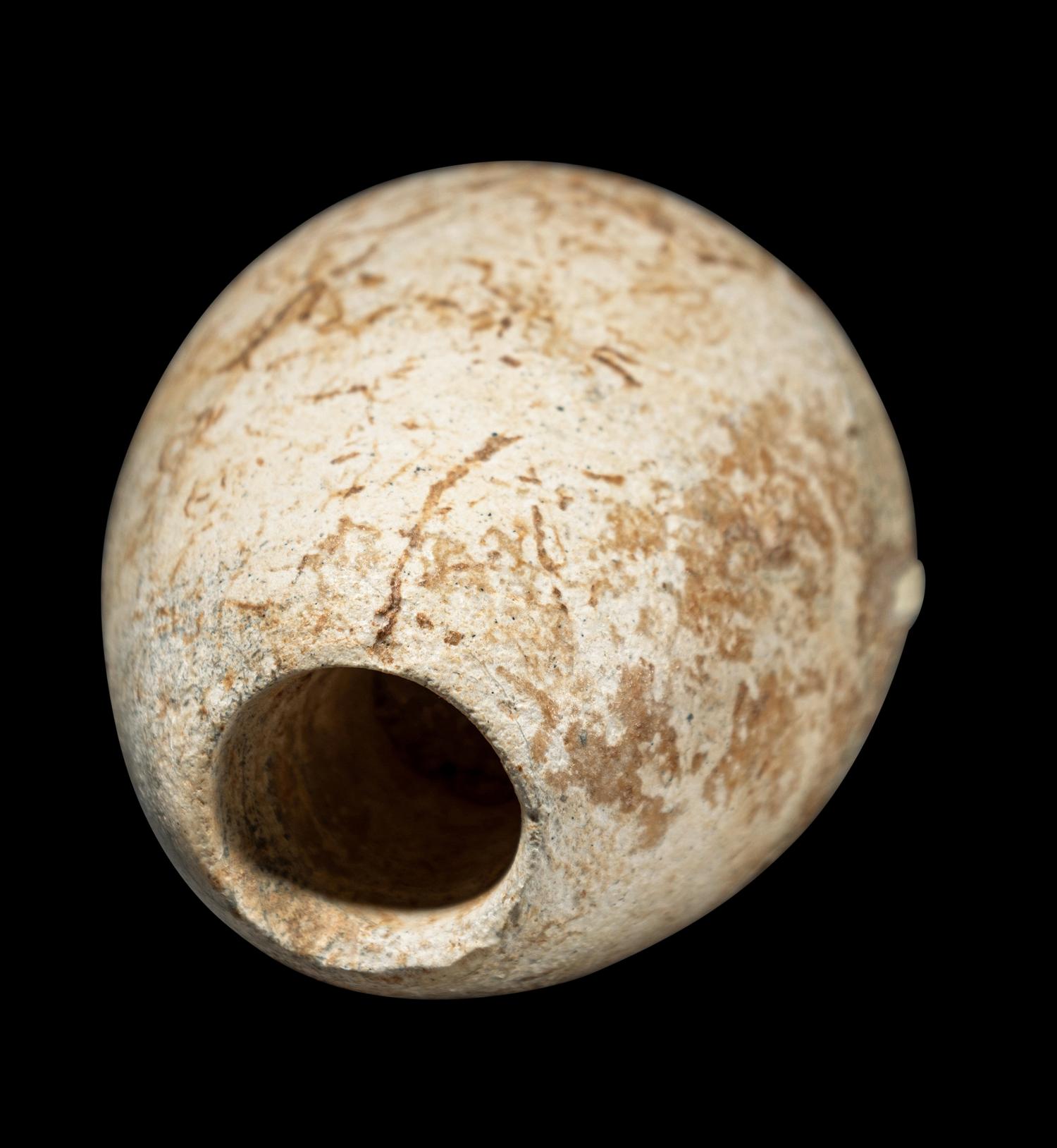 An Egyptian Limestone Mace Head