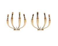 A Set of Four Murano Glass Four-Light Wall Sconces — 20TH CENTURY