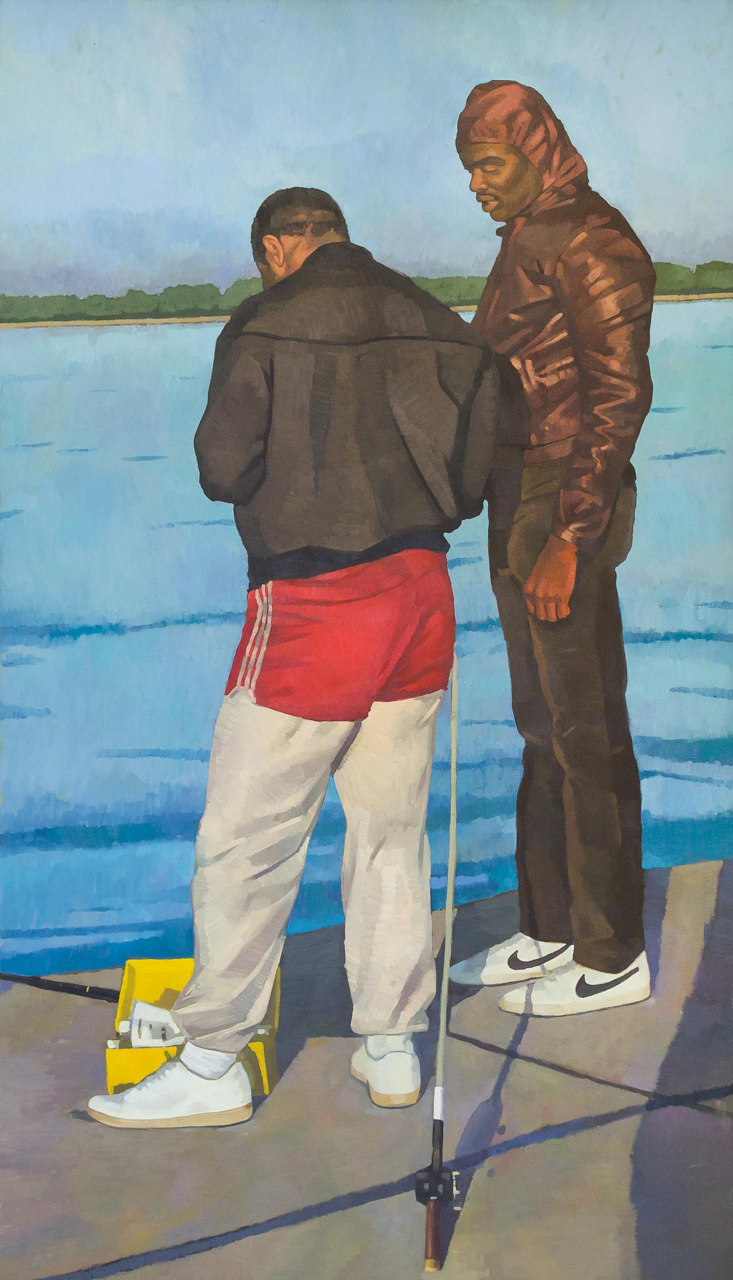 Jane Fisher, (American, b. 1961), Brothers Fishing, 1986