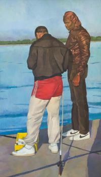Jane Fisher, (American, b. 1961), Brothers Fishing, 1986
