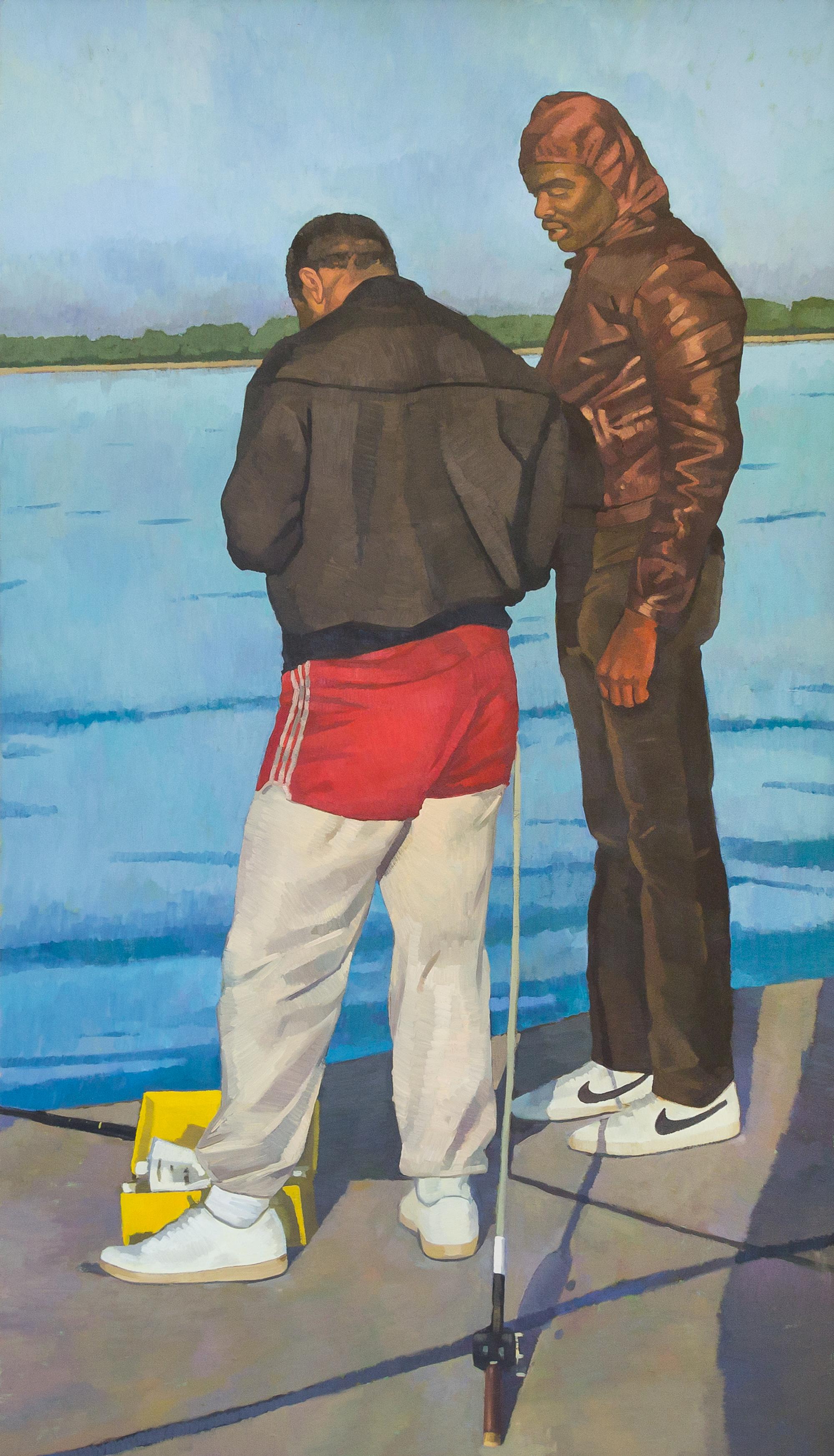 Jane Fisher, (American, b. 1961), Brothers Fishing, 1986